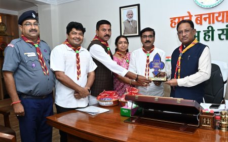 *मुख्यमंत्री से भारत स्काउट्स एवं गाइड्स छत्तीसगढ़ के प्रतिनिधिमंडल ने की मुलाकात*