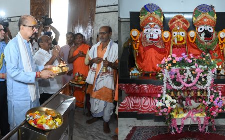 राज्यपाल श्री रमेन डेका ने किए महाप्रभु श्री जगन्नाथ भगवान के दर्शन