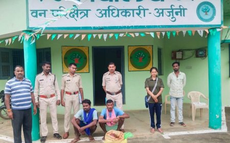 बलौदाबाजार वनमण्डल में अवैध शिकारियों पर कार्यवाही