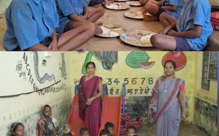 आंगनबाड़ियों और स्कूलों में बच्चों की बन रही सेहत
