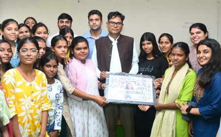 नवगुरुकुल में छात्राओं से मिले वित्त मंत्री श्री ओ.पी. चौधरी