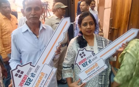 रायपुर : पक्का आशियाना मिलने से खिले चेहरे 